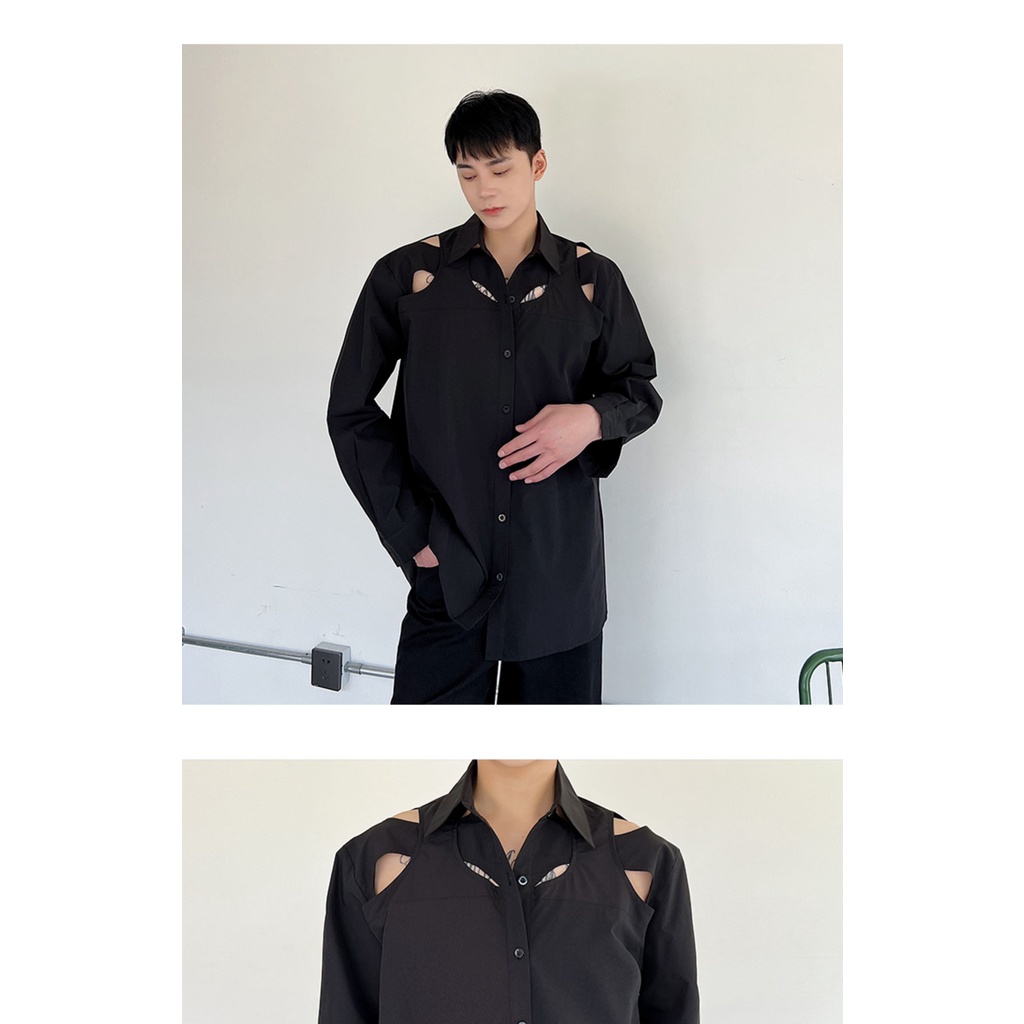 Áo Sơ Mi Nam Tay Dài Dáng Rộng Cổ Điển Thời Trang Hàn Quốc Mùa Hè