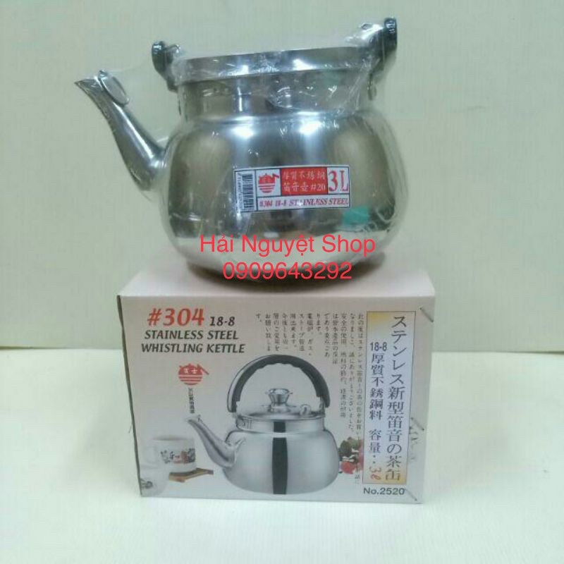 Ấm Đun Nước Inox 304 Cao Cấp ĐÀI LOAN - Có Còi Reo 2 lít, 3 lít, 4 lít, 5 lít, 7 lít