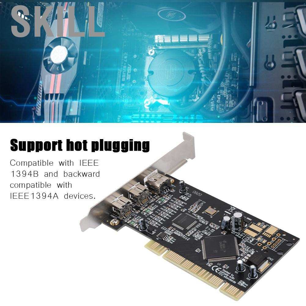 Card Chuyển Đổi Pci 3 Cổng Firewire 1394 B / A (2B1A) 800mbps