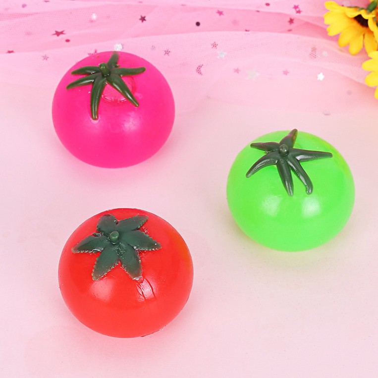 GUDETAMA SQUIShY Quả Cà Chua Đỏ Hồng Xanh bóp trút giận đáng yêu mochi slime xả stress giảm căng thẳng