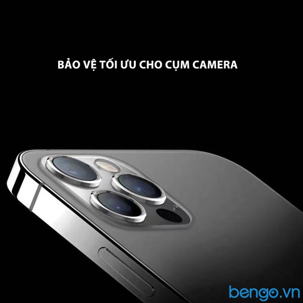 Dán Cường Lực Bảo Vệ Camera iPhone 14/13/12 Series MIPOW Alumium Viền Màu (đủ các dòng)