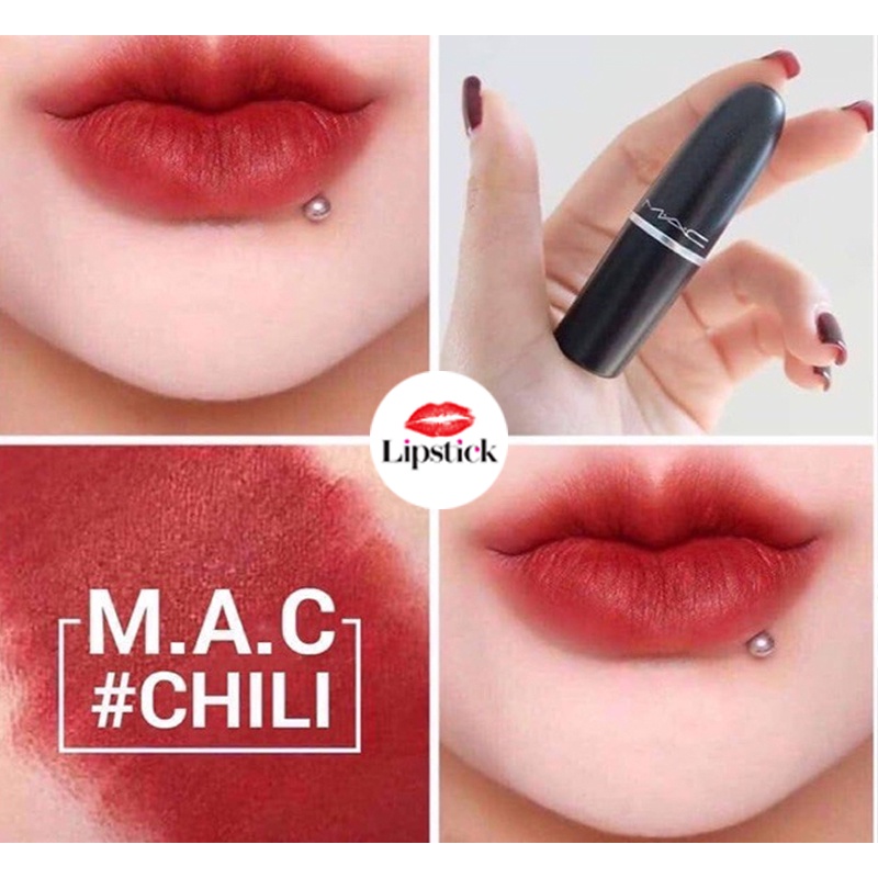 Son MAC Chính Hãng, Matte, Rettro Matte, Powder Kiss full size 3g tặng kèm fullbox