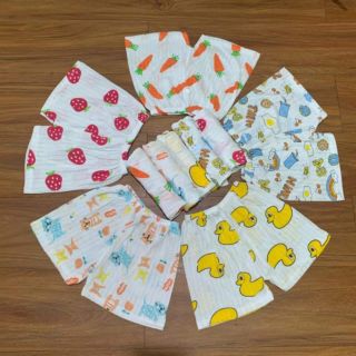 Quần đùi cotton giấy mua hè nhiều hình dễ thương cho bé