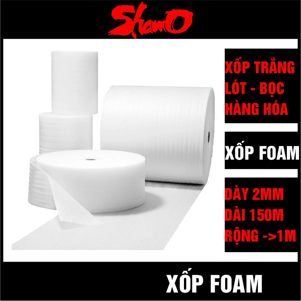 Xốp trắng 2mm lót bọc hàng hóa các kích cỡ – Màng xốp Foam dùng lót nền trong thi công sàn gỗ - Gói bọc bảo quản đồ