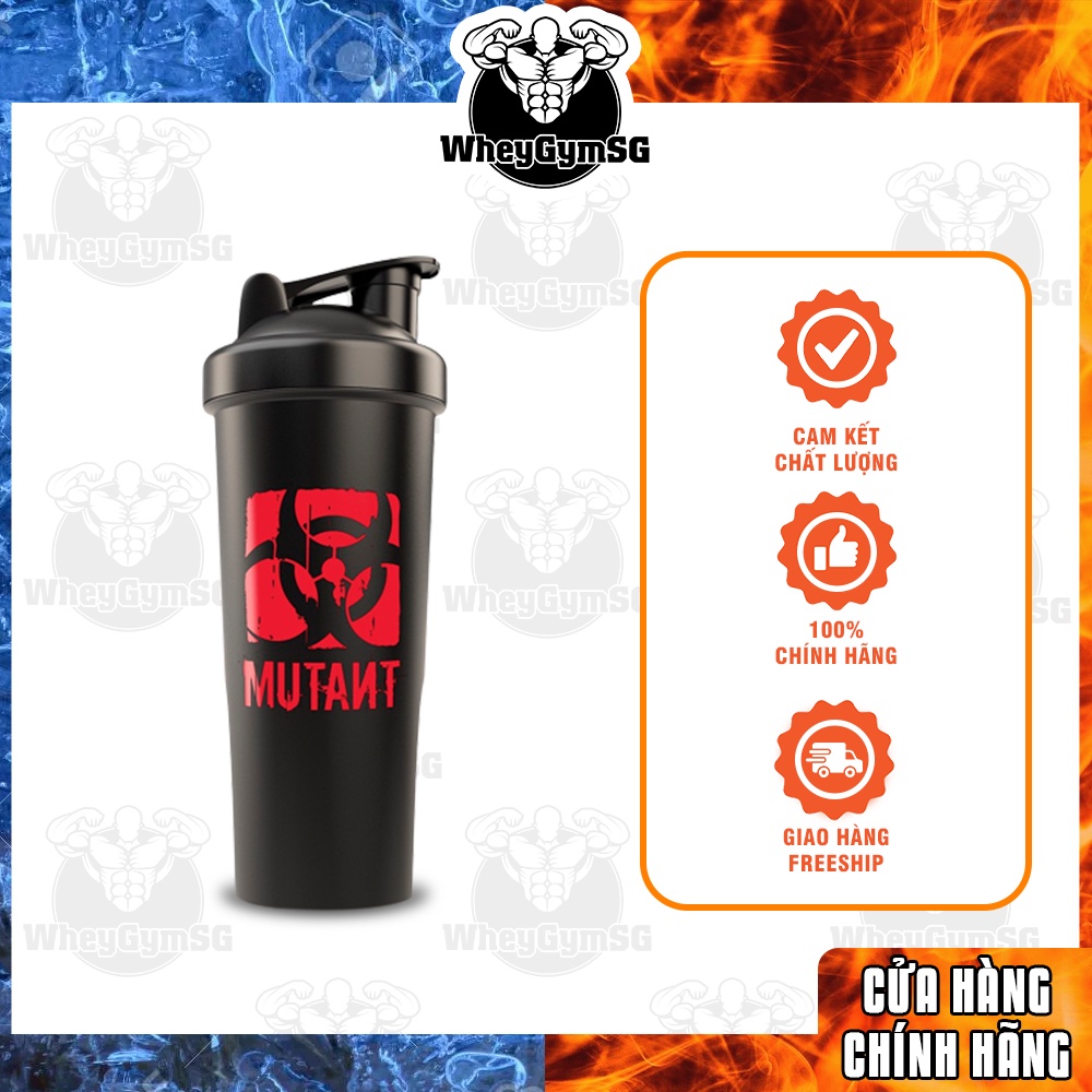 Bình Nước Gym Bình lắc sữa SHAKER MUTANT 1 ngăn 1L - Canada.