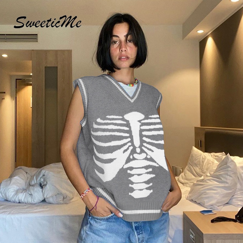 Áo sweater tay rộng in hình ngọt ngào dành cho nữ