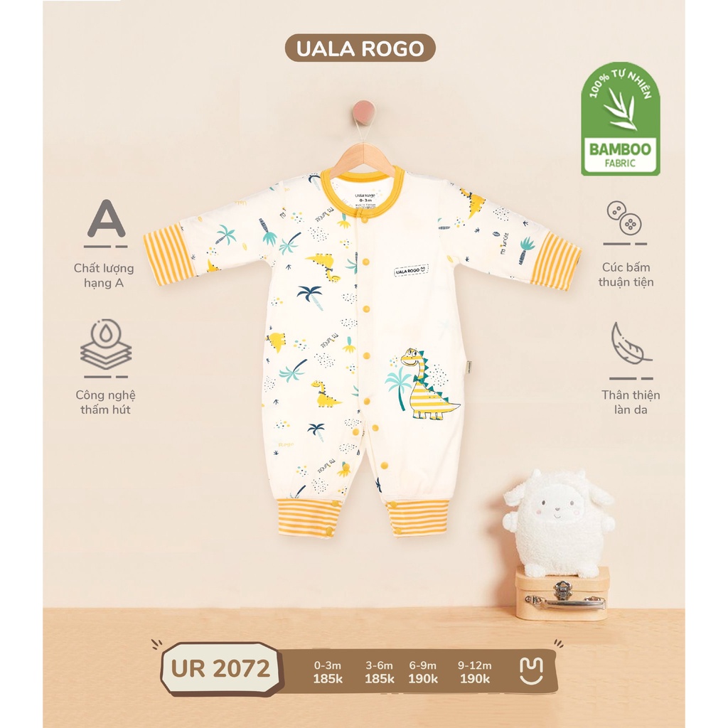 Body dài tay cài giữa Uala rogo vải sợi tre