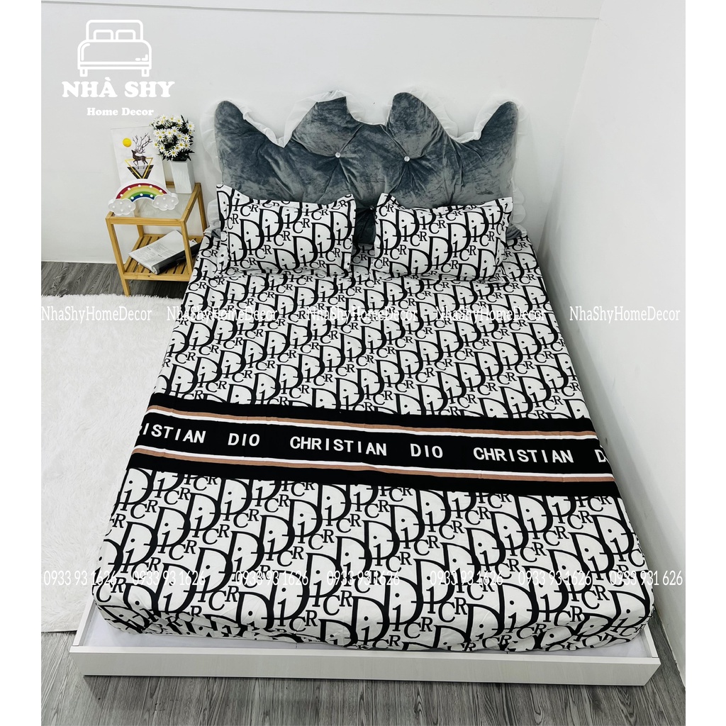 Bộ Ga Giuờng Cotton Poly 3 Món Chất Cotton Poly Hàng Việt Nam Sản Xuất - Set Ga + 2 Vỏ Gối Nằm | BigBuy360 - bigbuy360.vn