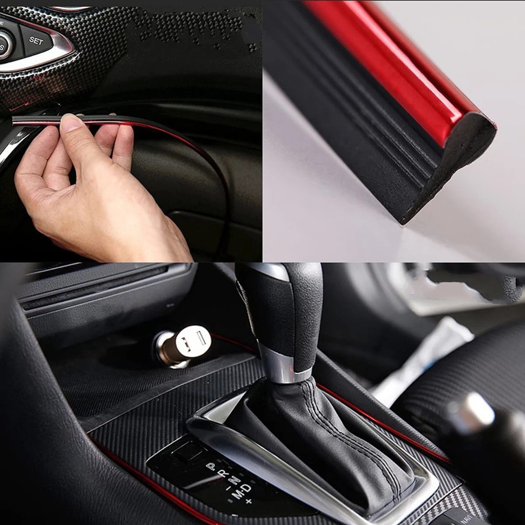 Cuộn Băng Keo Dán Trang Trí Nội Thất Xe Hơi Dài 5M