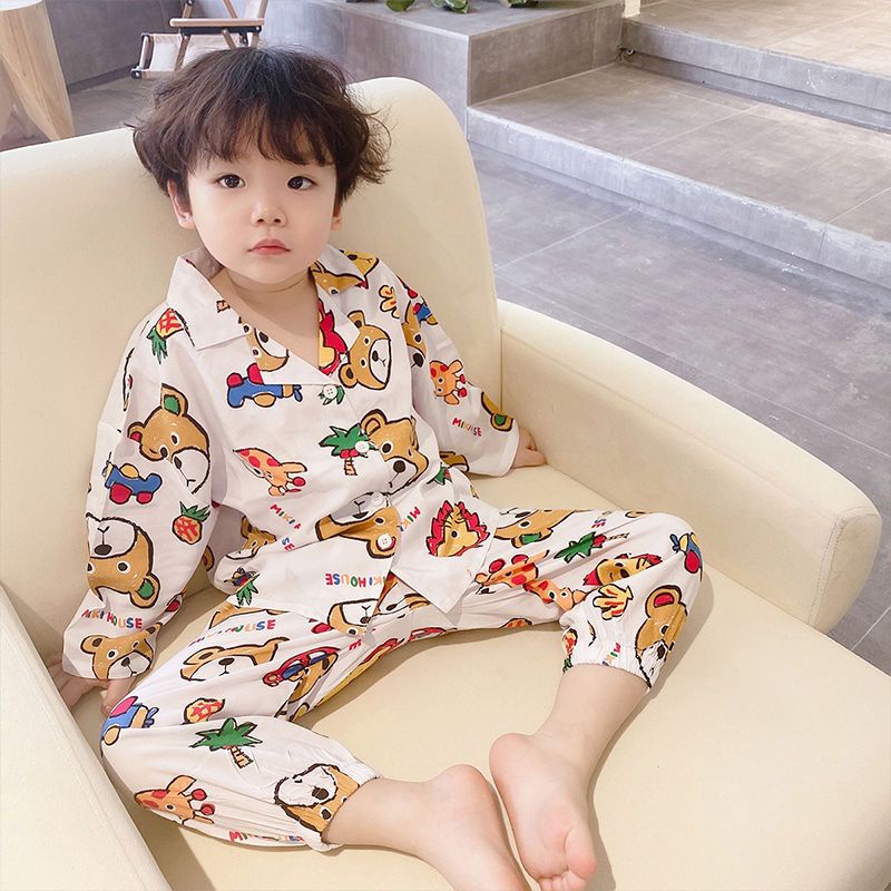 Bộ Đồ Ngủ Tay Dài Thoáng Khí Thoải Mái Dễ Phối Đồ Cho Nữ