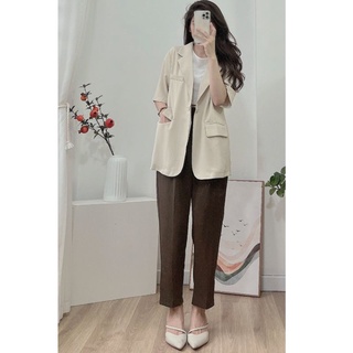 Áo blazer cộc tay chất mát