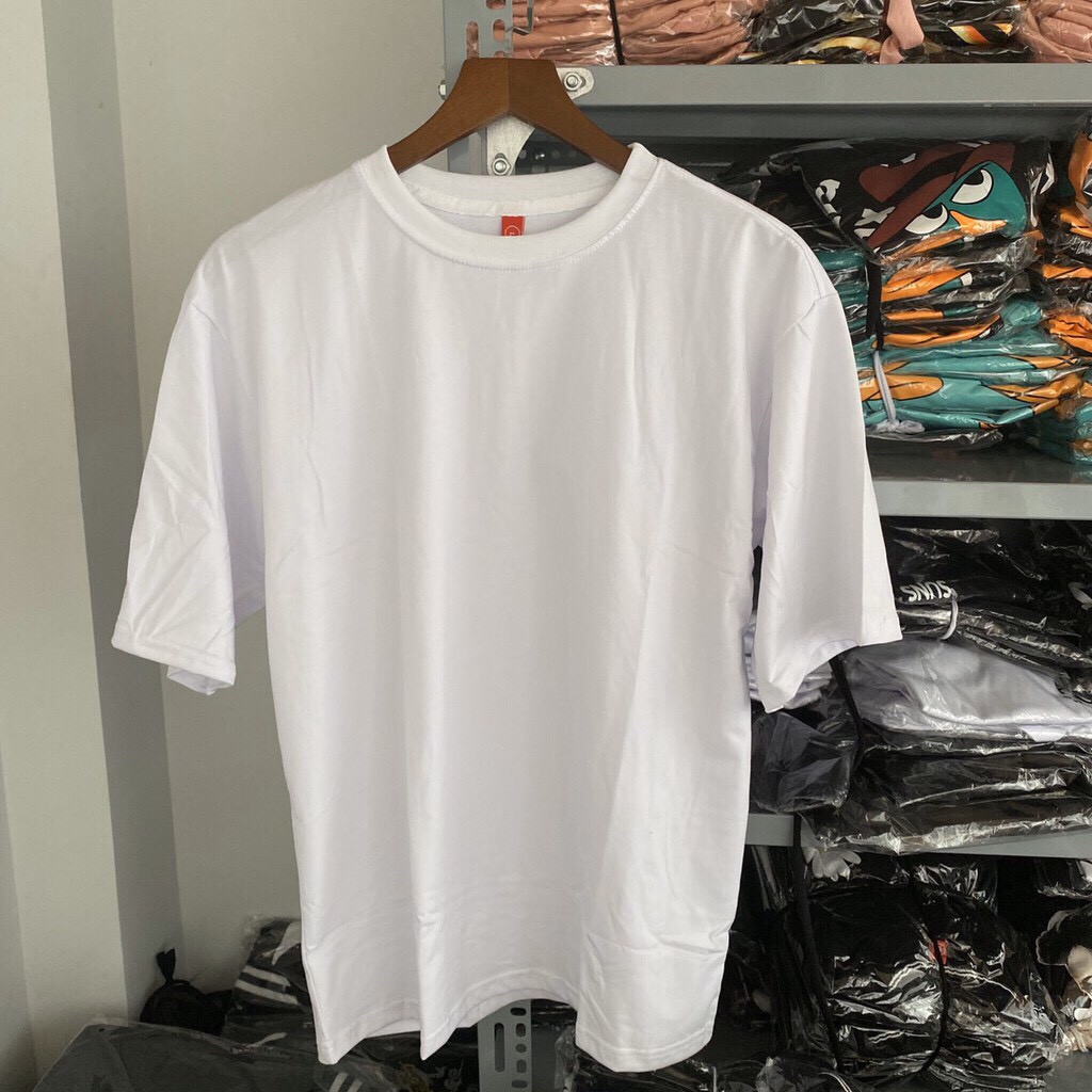 Áo thun Trắng ngắn tay không cổ white