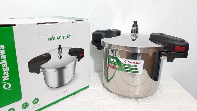 Nồi Áp Suất NAGAKAWA 1452 Cao Cấp, Mẫu Đẹp, Bền, Hầm Nhanh, Tiết kiệm Thời Gian Nấu Nướng