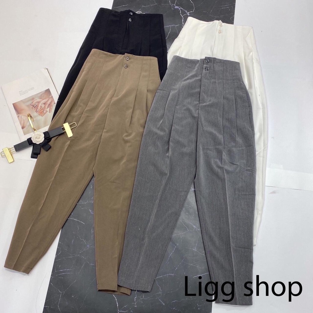 Quần Baggy Nữ⚡Sang Chảnh⚡Quần Tây Công Sở Cạp Liền Ly Ống Vừa Chất Tuyết Mưa Vitek
