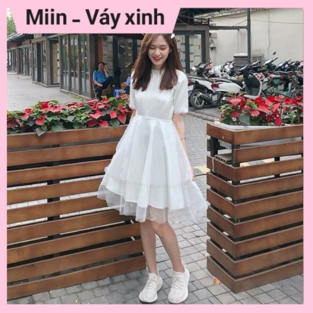 Váy trắng prom tiểu thư