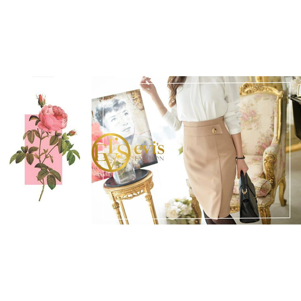 (FREESHIP TỪ 3 SP) CHÂN VÁY CÔNG SỞ THIẾT KẾ MỚI LẠ VỚI ĐIỂM NHẤN ĐÍNH KHUY SANG CHẢNH | BigBuy360 - bigbuy360.vn