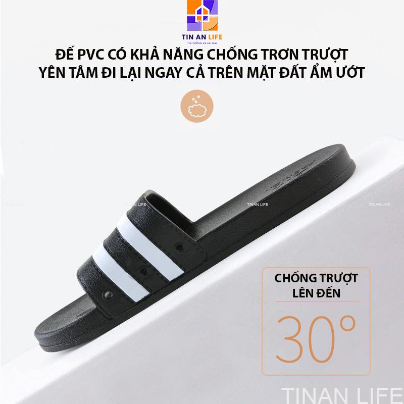 Dép Đi Trong Nhà Sọc Ngang Êm Chân, Bám Sàn Không Trơn Trượt, Dép Mang Trong Nhà Cho Cả Nam Và Nữ
