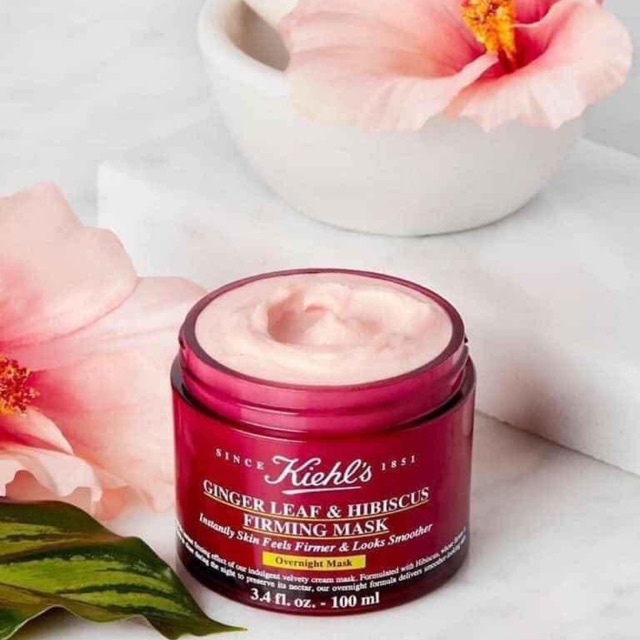 Mặt nạ ngủ gừng hoa dâm bụt kiehl’s ginger leaf & hibiscus firming mask