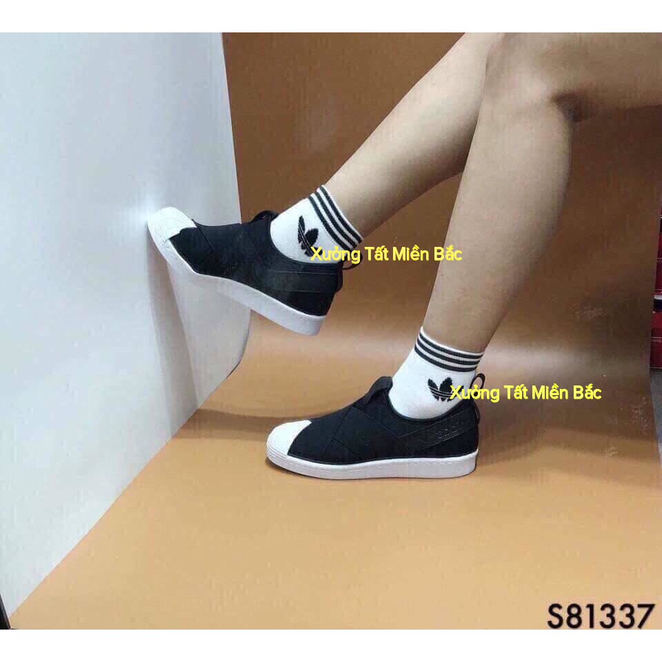 <MUA NHIỀU GIẢM GIÁ> TẤT dệt kim À DIDAS ngắn (1 đôi 1 túi, đủ tem mác)