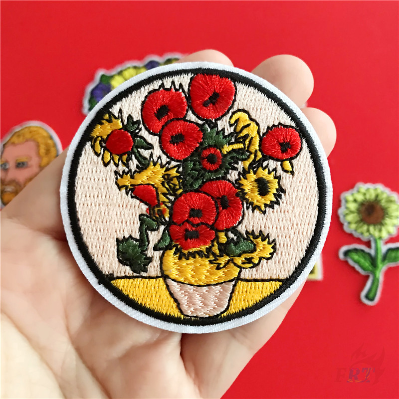 Miếng vá dán ủi quần áo họa tiết tranh Van Gogh