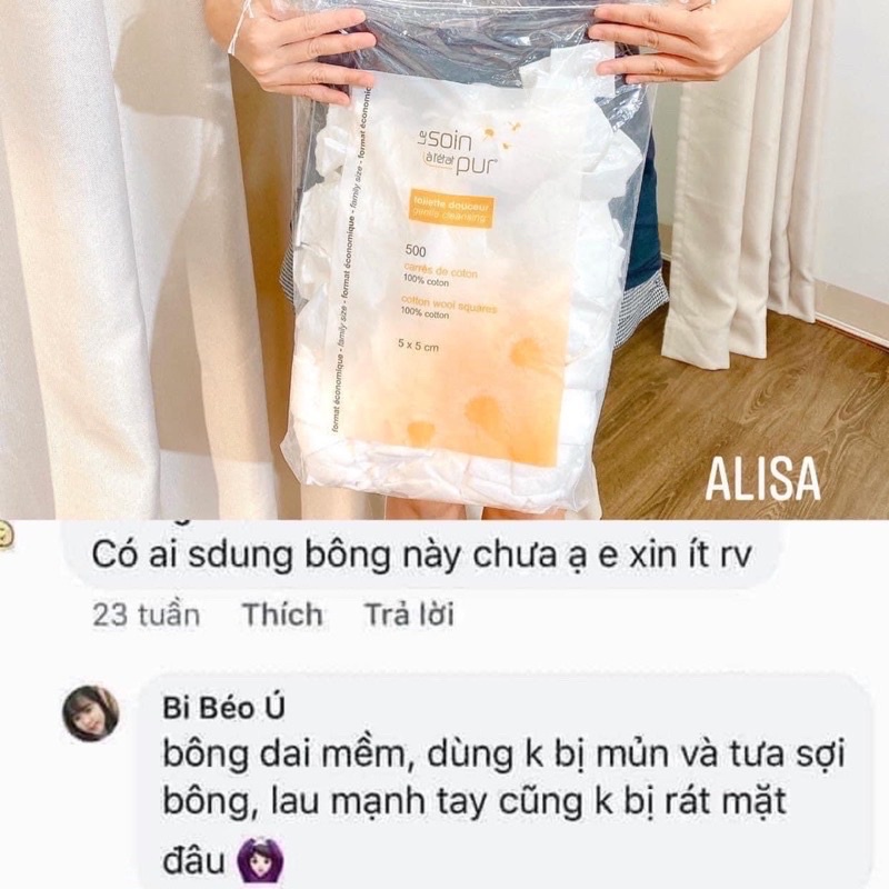 BÔNG TẨY TRANG KHỔNG LỒ HÀNG PHÁP 600 Miếng