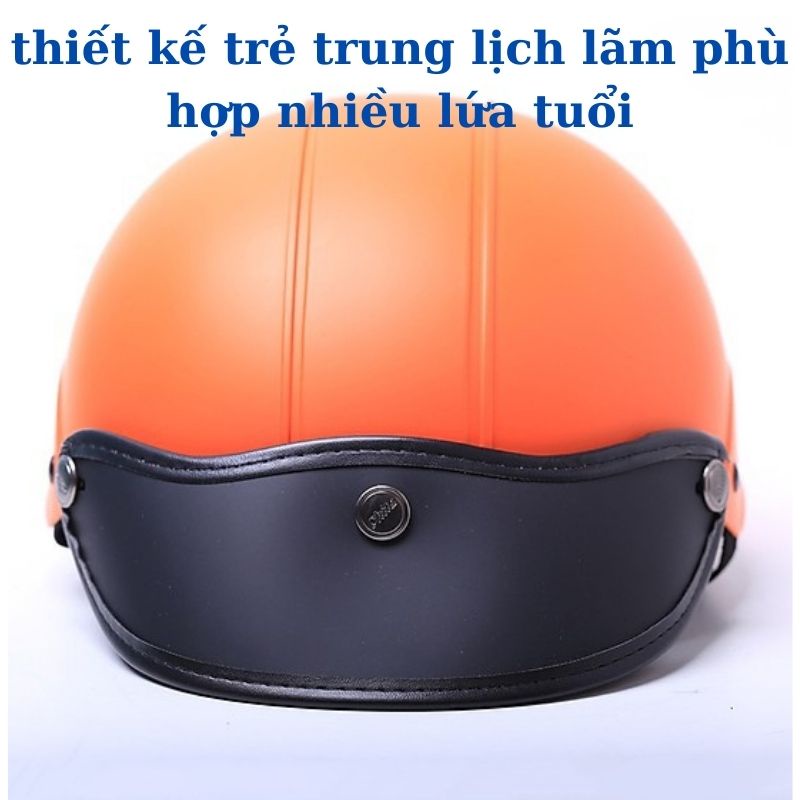 Mũ Bảo Hiểm Nửa Đầu Nam Nữ Cao Cấp Nón Bảo Hiểm Chính Hãng Có Kính Nửa Đầu 1/2 Nhiều Tem Siêu HOT