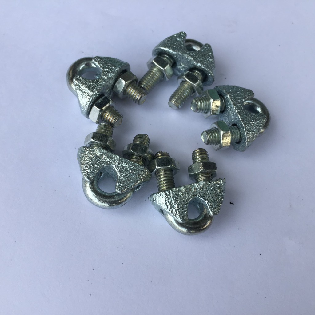 Bộ 5 khóa cáp, ốc xiết cáp, ma ní xiết cáp lụa, khóa dây cáp tăng đơ, cóc xiết cáp 6mm