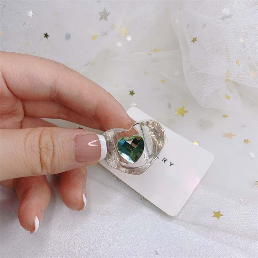 Mxbeauty Nhẫn Resin Trong Suốt Phong Cách Hàn Quốc Cho Nữ