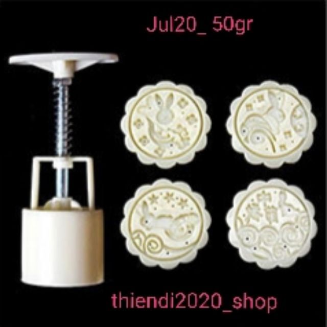 TD33_ Khuôn bánh trung thu hình thỏ ngọc_ 4 kiểu_25gr-50gr