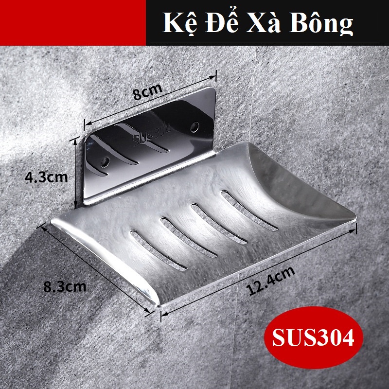 Khay Đựng Xà Bông INOX SUS304 Dán Tượng Gạch Men Hoặc Khoan Vít Nở - OENON