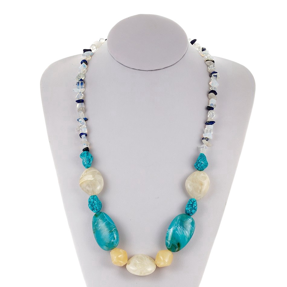 Vòng cổ Chuỗi Hạt Nhựa Nhiều Màu Sắc Phong Cách Bohemian Cổ Điển Dành Cho Nữ