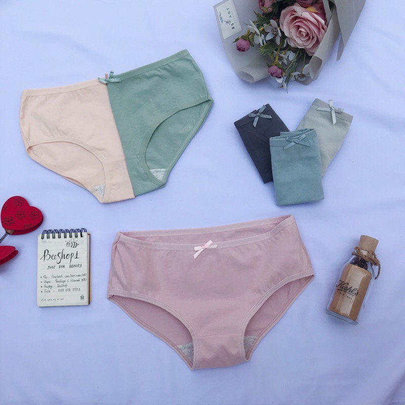 [Mã 12FASHIONSALE1 giảm 10K đơn 50K] [CÓ SIZE XL Quần lót cotton siêu thấm hút mồ hôi đính nơ QC47 | BigBuy360 - bigbuy360.vn