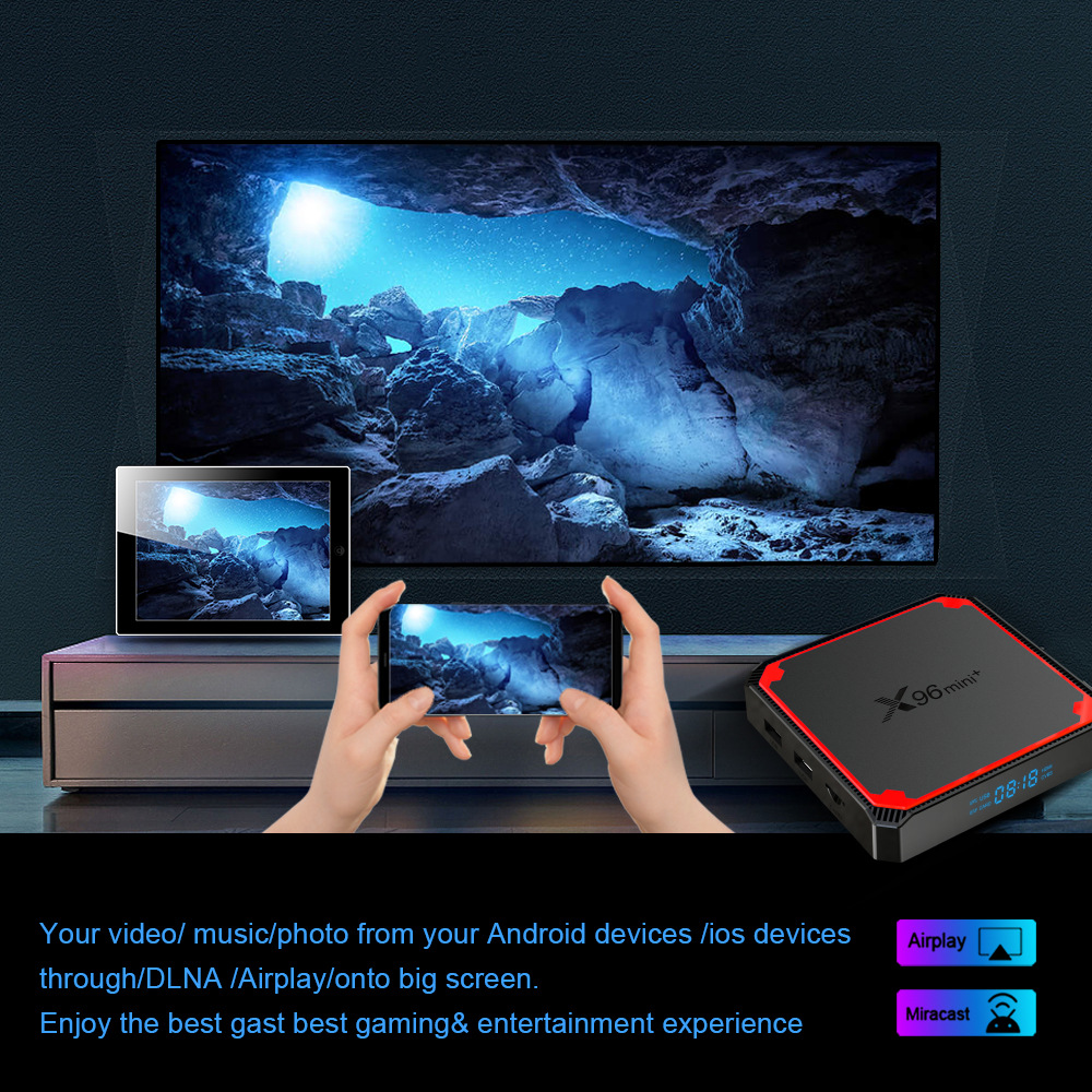 [2021 Mới] X96 Mini + STB TV BOX Băng tần kép Wifi Không dây Smart TV Box Amlogic S905W4