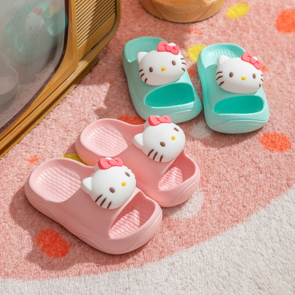 Dép Đi Trong Nhà Hình Hello Kitty Dễ Thương Cho Bé Gái kt1