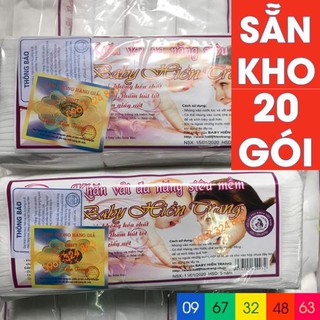 Bộ khăn giấy khô vải đa năng BABY HIỀN TRANG 20 gói