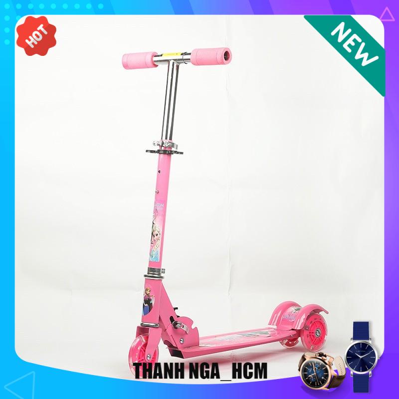 [Mã LIFE0503TOYS1 giảm 10% đơn 150k] xe scooter SẮT 3 bánh có đèn phát sáng cho bé, xe trượt cho bé