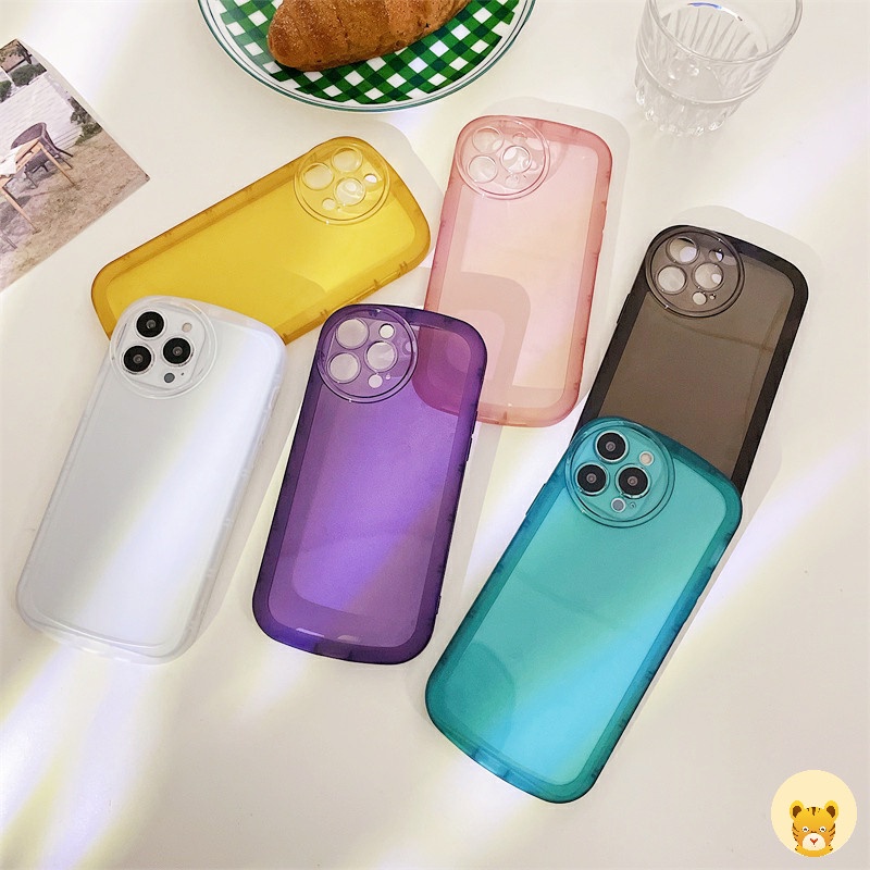 Ốp Điện Thoại TPU Mềm Màu Kẹo Phong Cách Hàn Quốc Cho iPhone 7 Plus 8 Plus case 11 6 Plus 6S Plus 7 8 6 XR X XS Max 12 13