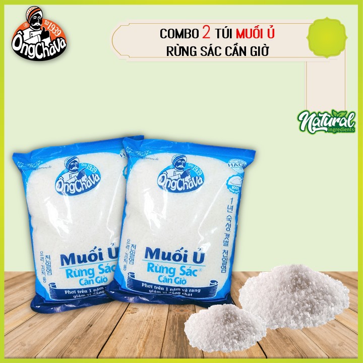 Combo 2 MUỐI Ủ 1KG Ông Chà Và (1kg/túi) - Salt