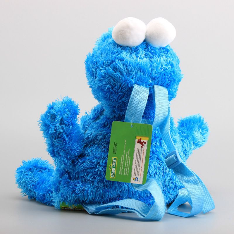 Unisex 65cm Sesame Street Plush Backpack Elmo Cookie Monster Big Bird Doll Toy School Bags Kids Babys Adult Birthday Xmas Gifts