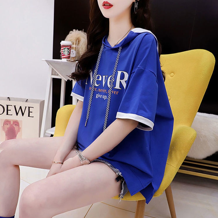 Áo Thun Nữ Tay Ngắn Dáng Rộng In Chữ Phong Cách Hàn Quốc Dễ Phối Đồ