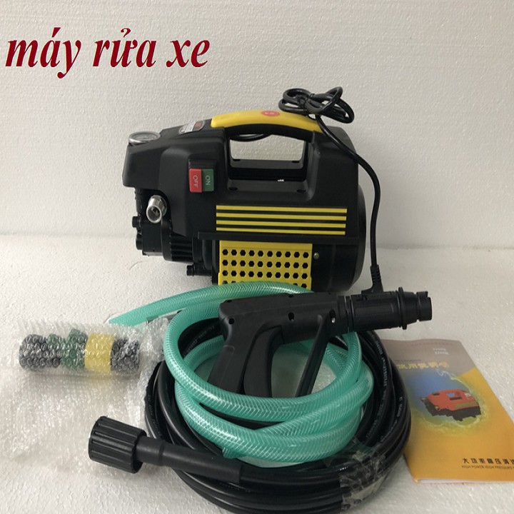 Máy rửa xe 2500W, Máy rửa xe đa năng áp lực cao - Bảo hành 6 tháng trên toàn quốc