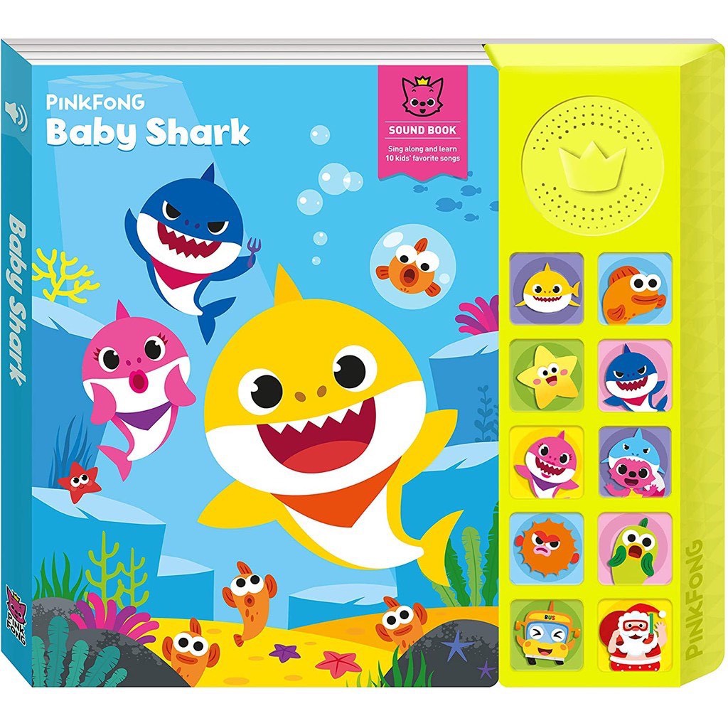 Sách - âm thanh học Tiếng Anh Pinkfong Sound book: Baby shark, Kids favourite, Car, Dinosaur, Animals