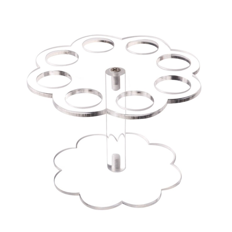 Giá Đỡ Bánh Waffle 8 / 16 Lỗ Hình Nón Chất Liệu Acrylic