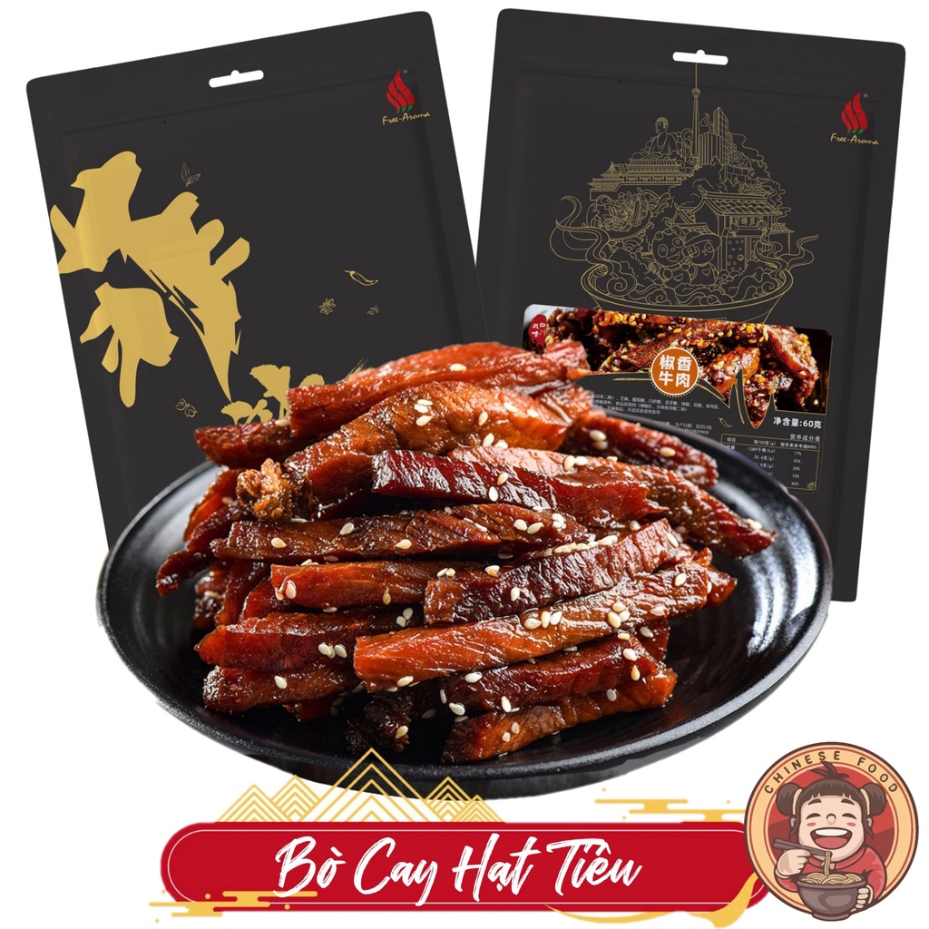 Khô Bò Cay Đồ Ăn Vặt Ngon Món Ăn Nhẹ FREE AROMA | BigBuy360 - bigbuy360.vn