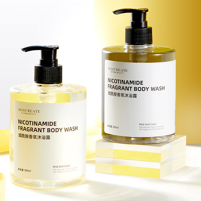 Sữa Tắm Dưỡng Trắng Da Niacinamide MayCreate 500ml | Dưỡng Trắng Da Toàn Thân, Chống Lão Hóa, Giảm Mụn