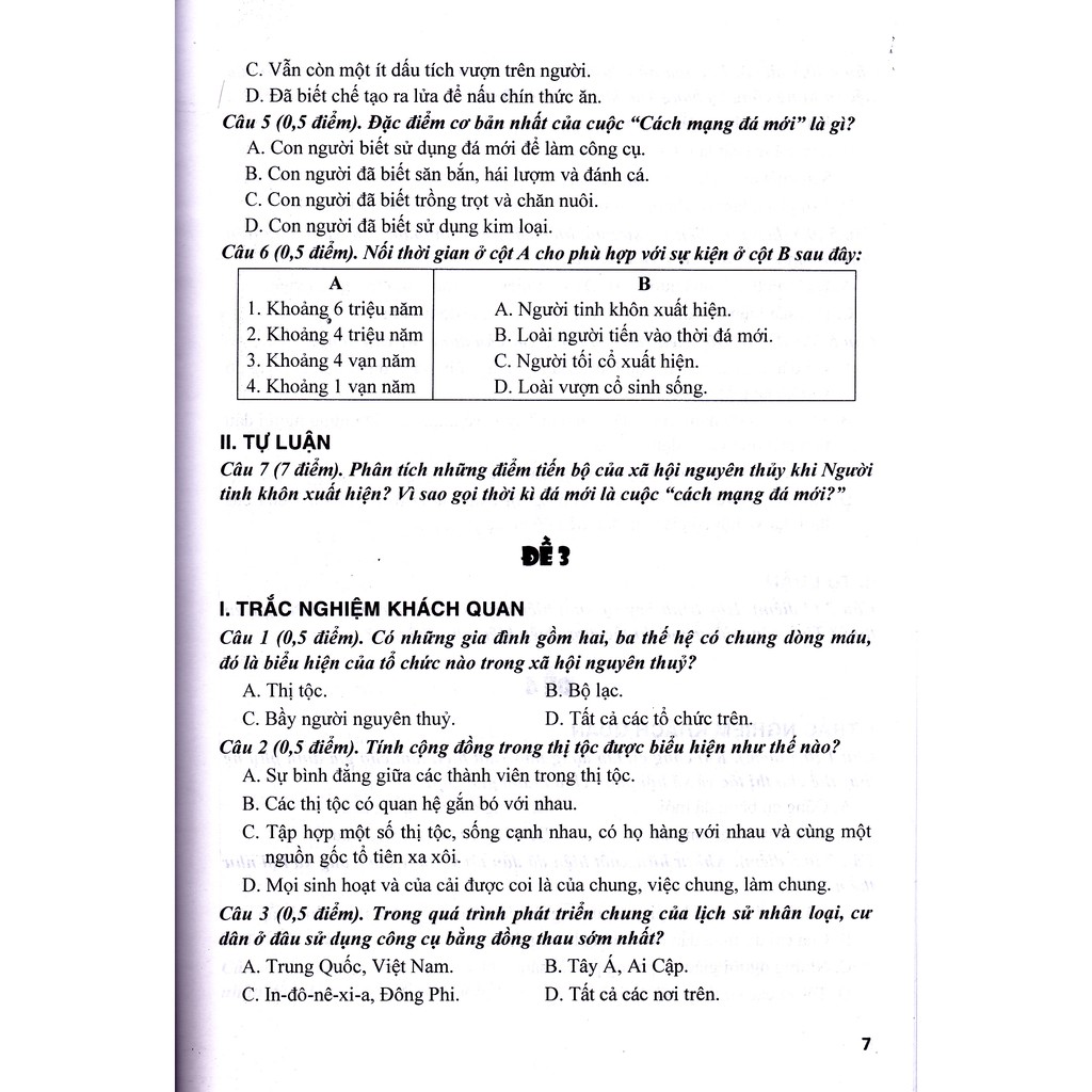 Sách - Bộ đề kiểm tra trắc nghiệm và tự luận Lịch sử 10 (Tái bản 1).