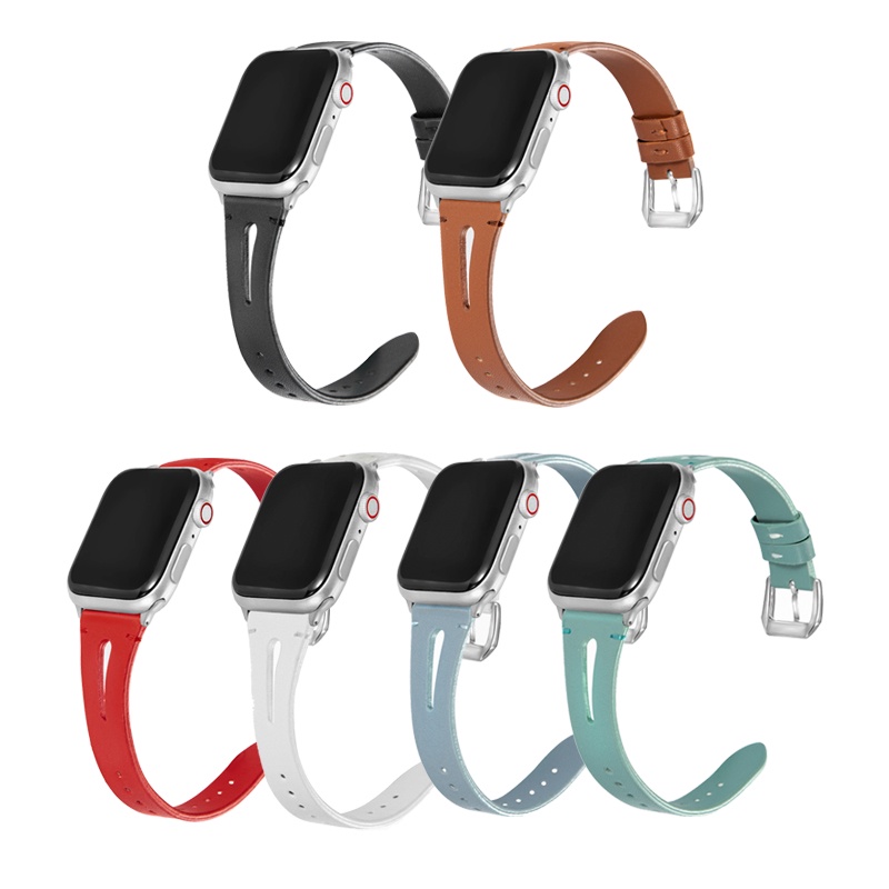 Dây đồng hồ Apple Watch 38mm/ 40mm/ 41mm/ 42mm/ 44mm/ 45mm (chất liệu da, họa tiết giọt nước) series 1 đến series 7