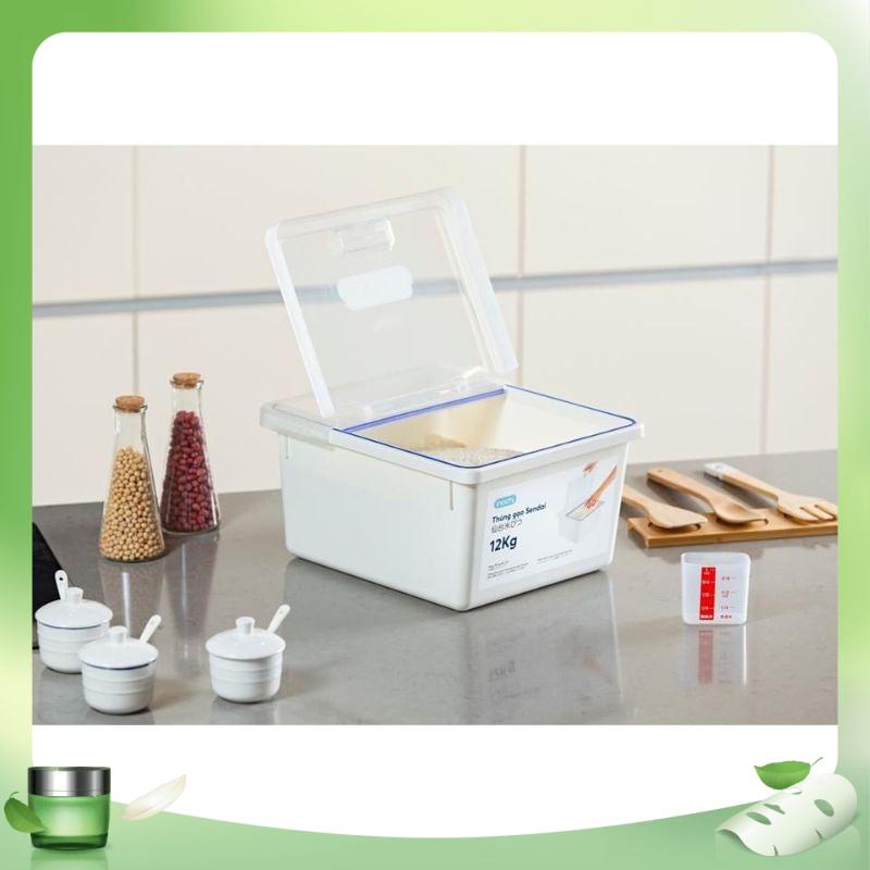 Thùng đựng gạo SENDAI INOCHI 12KG (kèm cốc đong)