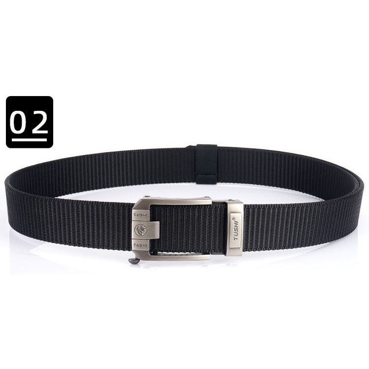 Thắt Lưng Vải Canvas Dày Khóa Kim Loại Đa Năng Thời Trang Cho Nam