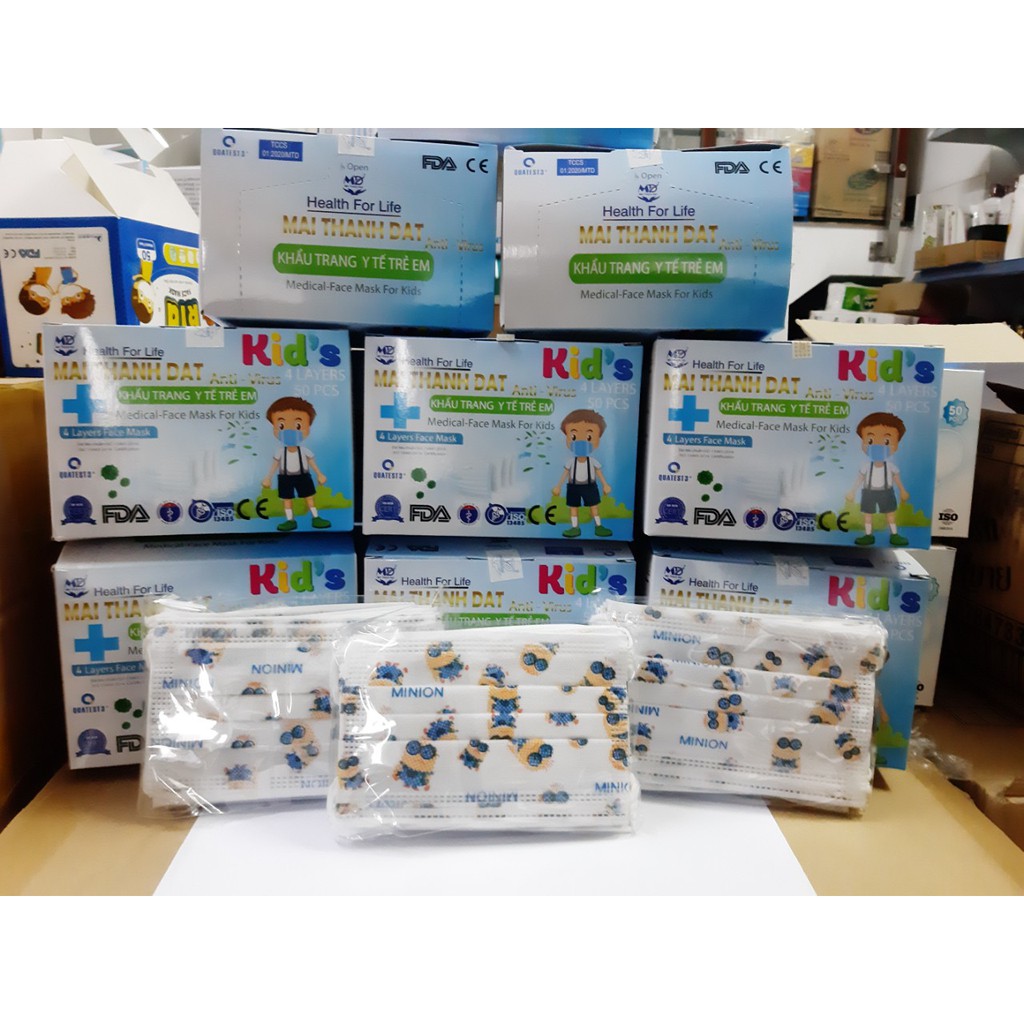 CAO CẤP - 01 Hộp Khẩu Trang Y Tế Em bé MAI THANH DAT-Kháng khuẩn 99,9% | BigBuy360 - bigbuy360.vn